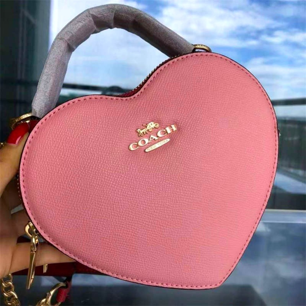 Coach Pink Heart Crossbody Bag